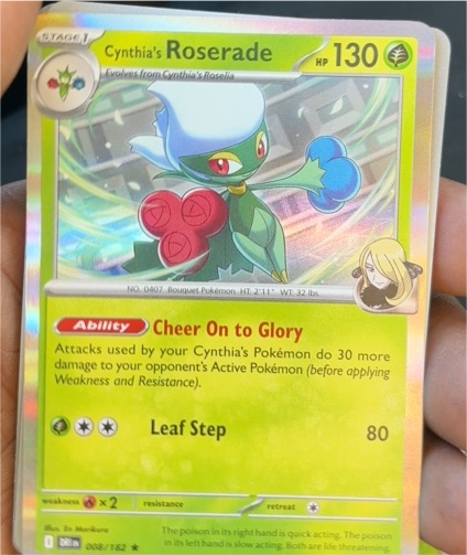 2023 Pokémon SV10: Destined Rivals #008 Cynthia's Roserade — front