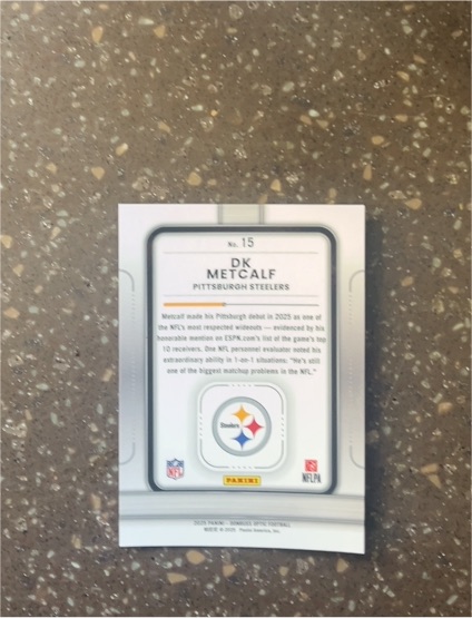 2025 Panini NFL Sticker #15 DK Metcalf — front