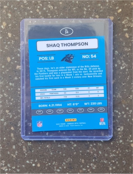 2025 Panini Donruss Optic #24 Shaq Thompson — front