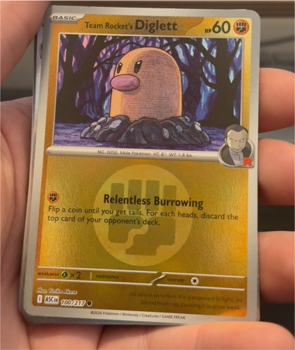 2026 Pokemon Ascended Heroes #100 Team Rocket's Diglett — front