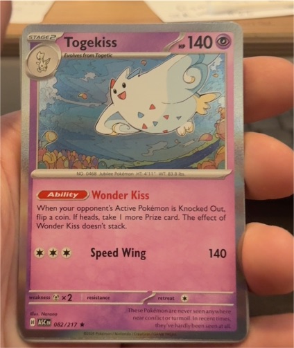 2022 Pokemon Ascended Heroes #082 Togekiss — front