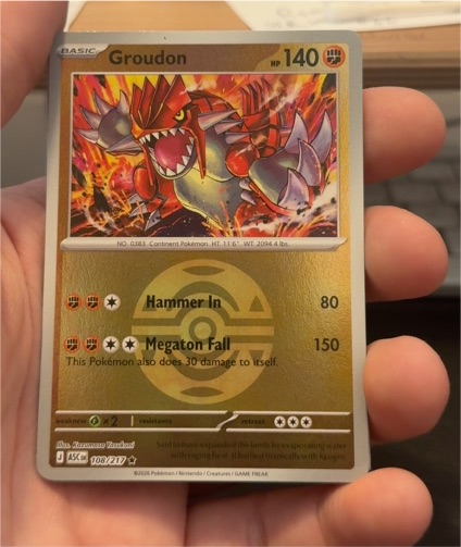 2020 Pokémon Ascended Heroes #108 Groudon — front