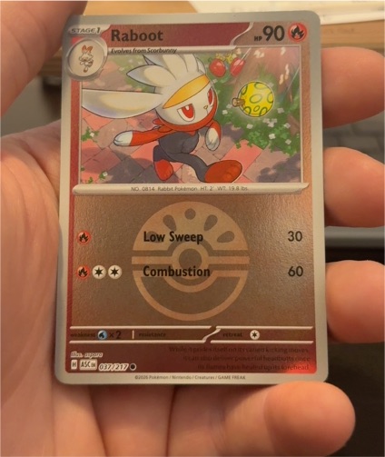 2026 Pokémon Ascended Heroes #037 Raboot — front