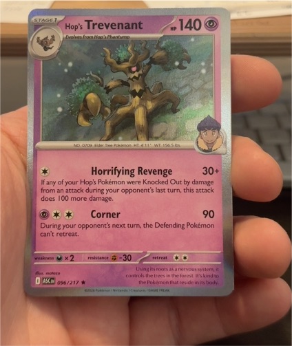 2020 Pokémon Ascended Heroes #096 Hop's Trevenant — front