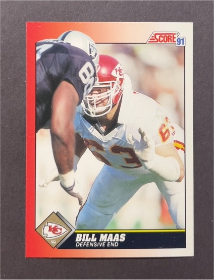 1991 Score #126 Bill Maas — front