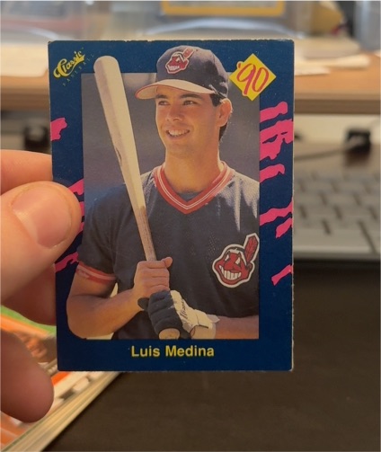 1990 Classic Blue #103 Luis Medina Cleveland Indians — front