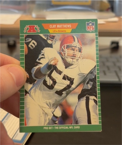 1989 Pro Set #80 Clay Matthews — front