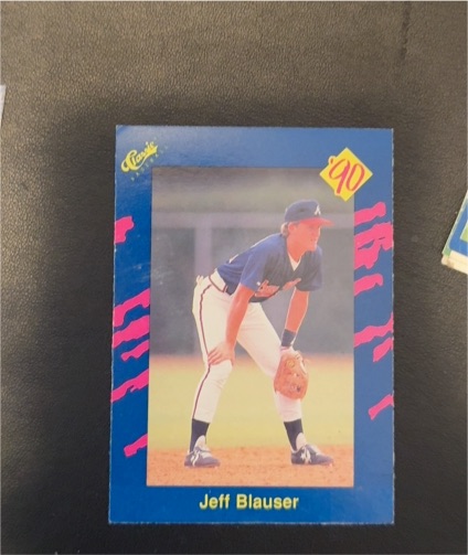 1990 Classic Blue #123 Jeff Blauser — front