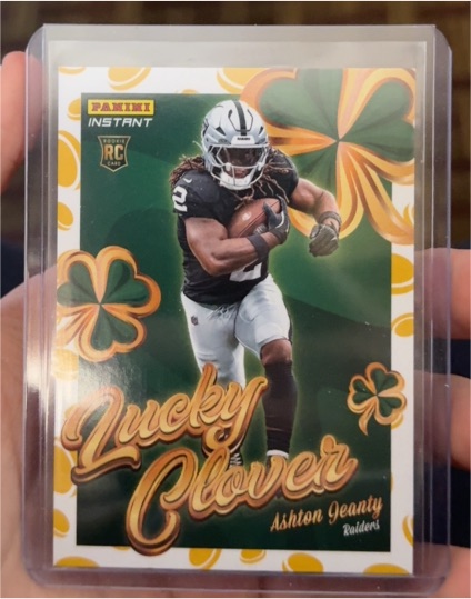 2025 Panini Instant Lucky Clover #12 Ashton Jeanty — front