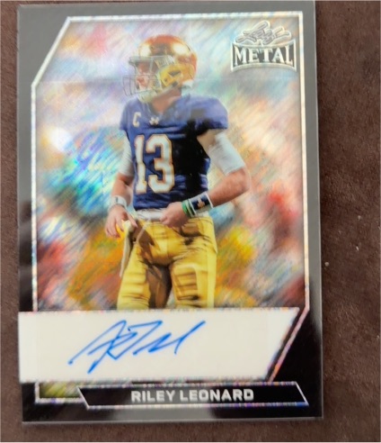 2024 Leaf Metal #13 Riley Leonard — front