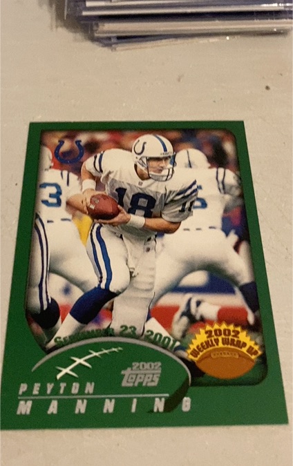 2002 Topps #292 Peyton Manning Weekly Wrap Up — front