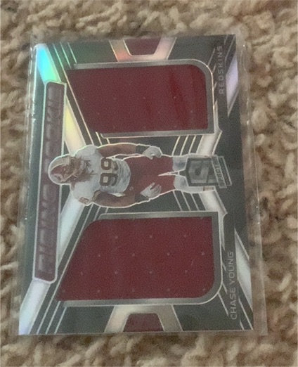 2020 Panini Spectra Rising Rookie Materials #RRM-CY Chase Young — front