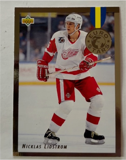 1992-93 Upper Deck Euro Stars #E9 Nicklas Lidstrom — front
