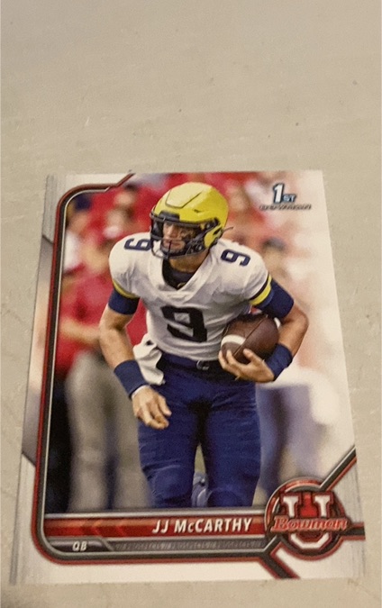 2022 Bowman University #39 JJ McCarthy — front