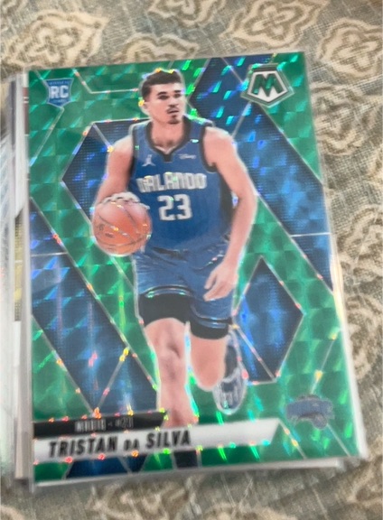 2024-25 Panini Mosaic NBA Debut #266 Tristan Da Silva Green Mosaic Prizm — front