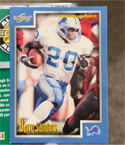 1999 Score #29 Barry Sanders — front