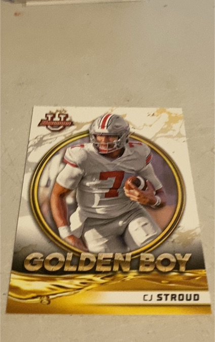 2021-22 Bowman University #GB-2 CJ Stroud Golden Boy — front