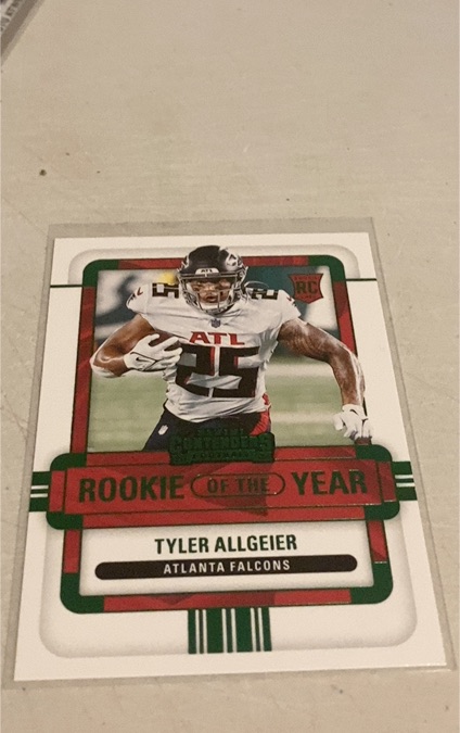 2022 Panini Contenders Rookie of the Year #ROY-TAG Tyler Allgeier — front