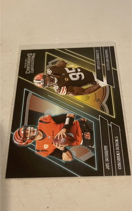 2022 Panini Contenders #CS-BG Joe Burrow / Myles Garrett — front