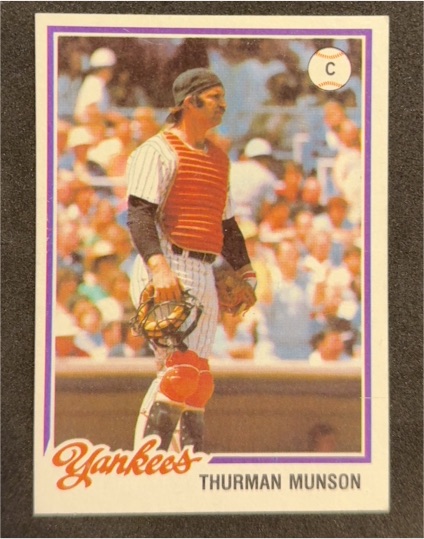 1978 Topps Burger King #2 Thurman Munson — front