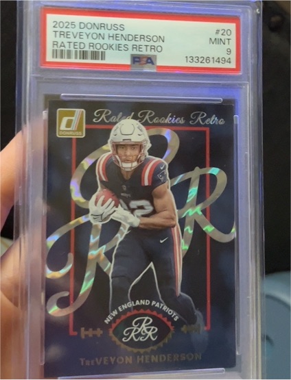 2025 Donruss #20 TreVeyon Henderson Rated Rookies Retro — front