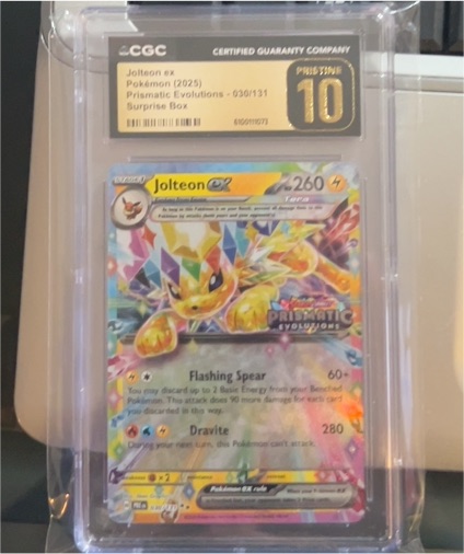 2025 Pokemon Prismatic Evolutions Surprise Box #030 Jolteon ex — front