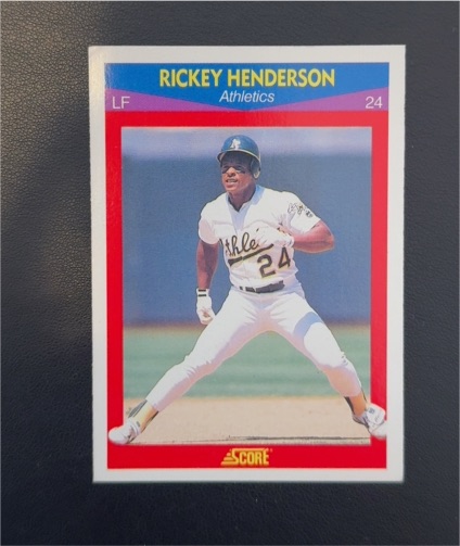 1990 Score Superstars #90 Rickey Henderson — front