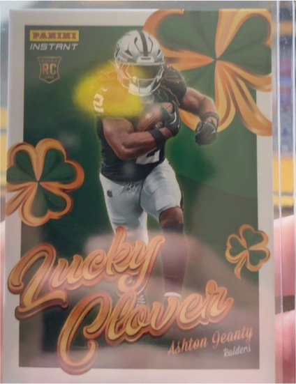 2025 Panini Instant #12 Ashton Jeanty Lucky Clover Rookie Card — front