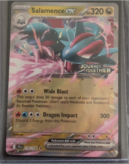 2025 Pokémon TCG Journey Together #114 Salamence ex — front