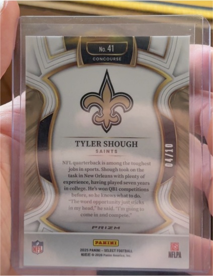 2025 Panini Select #41 Tyler Shough — front