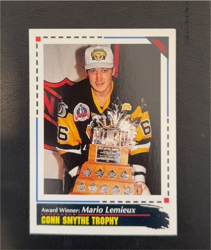 1992-93 Score #519 Mario Lemieux Conn Smythe Trophy — front