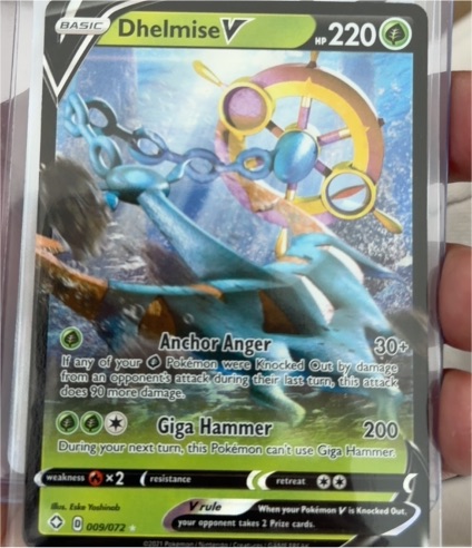 2020 Pokémon Sword & Shield #009 Dhelmise V — front