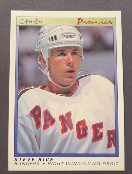 1990-91 O-Pee-Chee Premier #97 Steve Rice — front