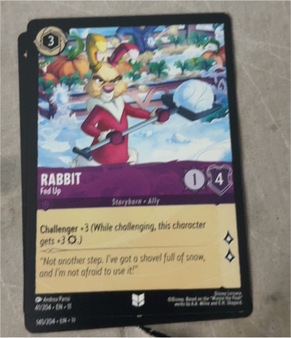 2026 Disney Lorcana Winterspell #41 Rabbit - Fed Up — front