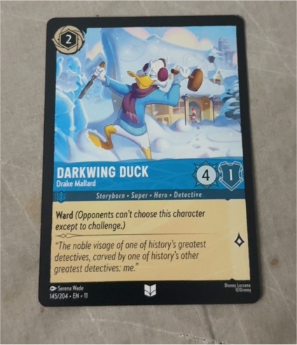 Disney Lorcana Winterspell #145/204 Darkwing Duck - Drake Mallard — front