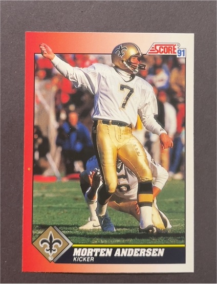 1991 Score #166 Morten Andersen — front