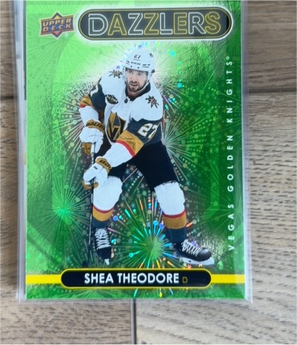 2020-21 Upper Deck Series 2 Dazzlers Green #DZ-98 Shea Theodore — front