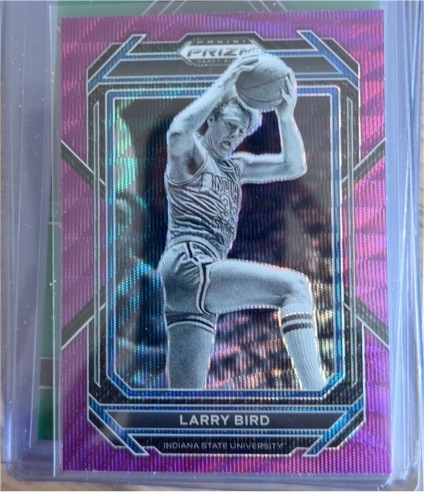 2023 Panini Prizm Draft Picks #95 Larry Bird Purple Wave — front