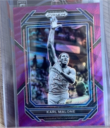 2023-24 Panini Prizm Draft Picks #93 Karl Malone Purple Wave Prizm — front