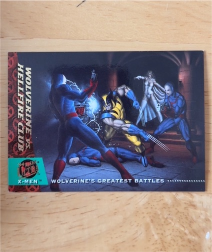 1994 Fleer Ultra X-Men #144 Wolverine vs Hellfire Club Greatest Battles — front