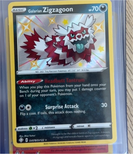 2021 Pokemon Shining Fates SV078 Galarian Zigzagoon — front