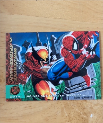 1994 Fleer Ultra X-Men #142 Wolverine vs Spider-Man — front
