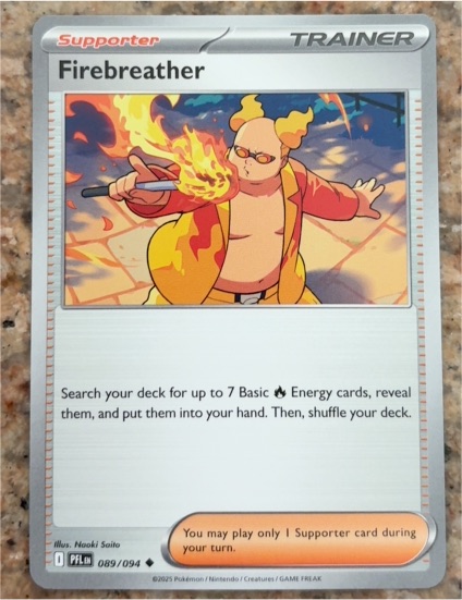 2025 Pokemon ME02 Phantasmal Flames #089 Firebreather — front