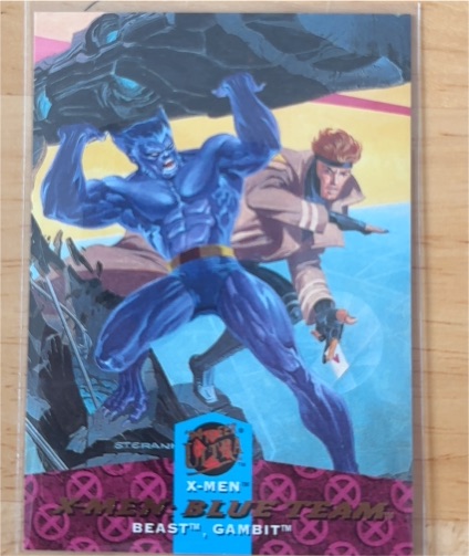 1994 Fleer Ultra X-Men Blue Team #113 Beast, Gambit — front