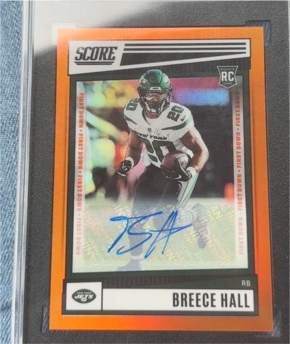 2022 Panini Score #330 Breece Hall — front