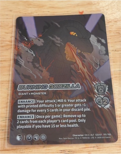 2025 UniVersus Burning Godzilla #191/186 — front