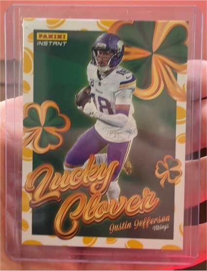 2025 Panini Instant #9 Justin Jefferson Lucky Clover — front
