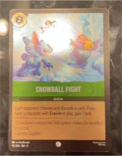 Disney Lorcana Winterspell #95 Snowball Fight — front