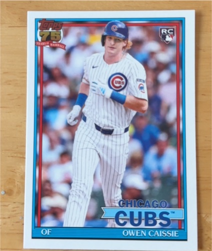 2026 Topps Series 1 #T91-10 Owen Caissie Chicago Cubs Rookie — front