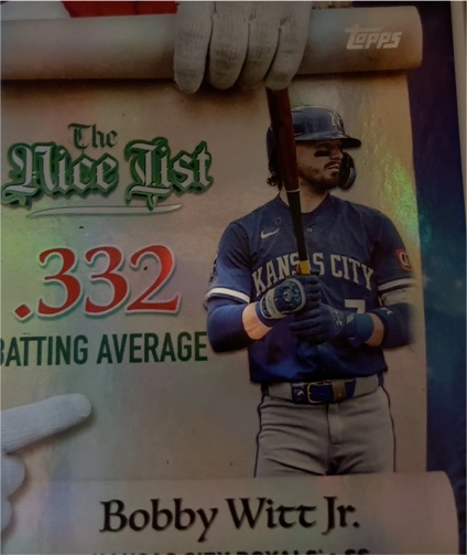 2025 Topps Holiday #MNL-4 Bobby Witt Jr. — front